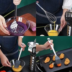 Stainless Steel Cooking Utensils Set, Berglander 13 A. 13 Pieces, Silver