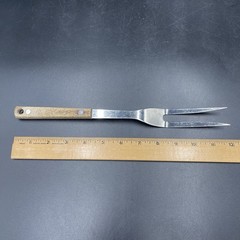 Vintage Stainless Steel Cooking Utensils Wood Handle Japan Unbranded Set of 4