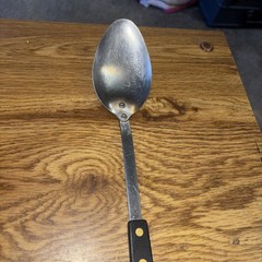 Unbranded 13″ Stainless Spoon with Black Composite Made in USA