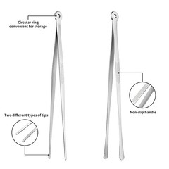 12 Inch Stainless Steel Metal Cooking Tongs Kitchen Utensils Long Handle Piece