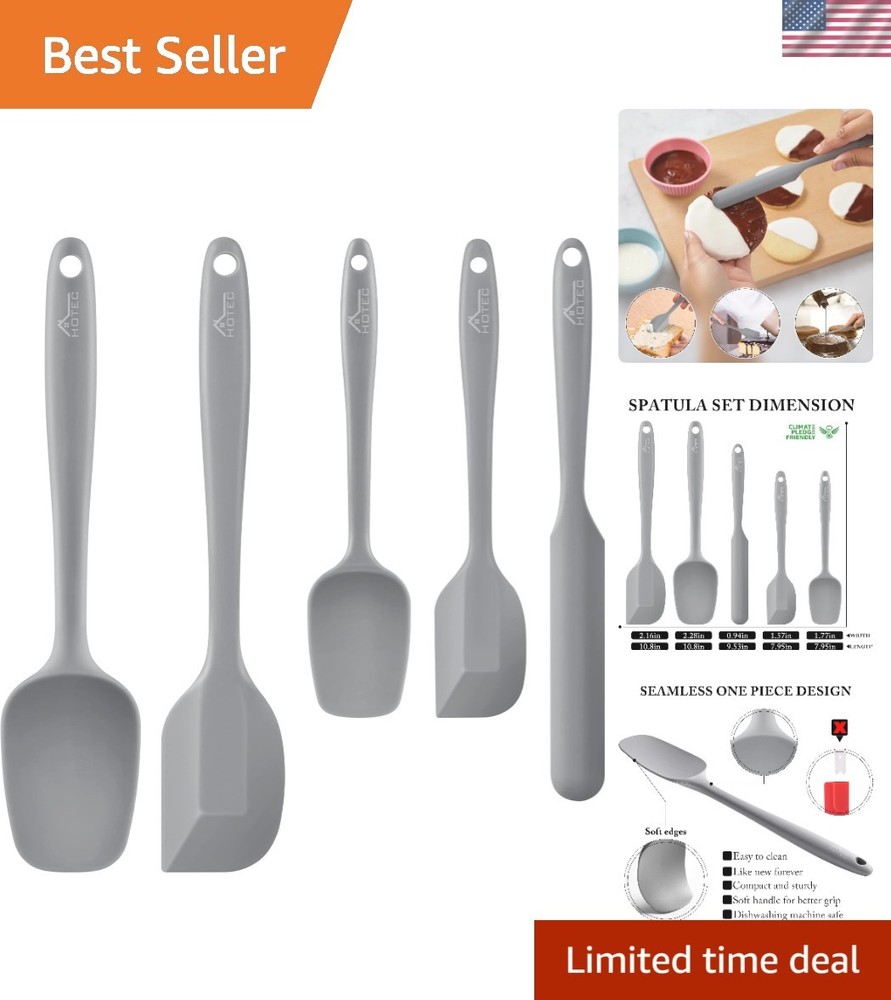Complete Set of 5 BPA-Free Silicone Spatulas – Dishwasher Safe & Functional