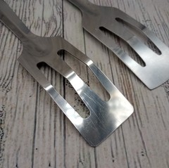 Slotted Servespoon Small Spatula Server Short Metal Turner Unbranded Lot of 2