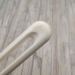 Vtg Bonny Nylon Slotted Wide Round Spatula Pancake Turner Blue White FLAWS READ