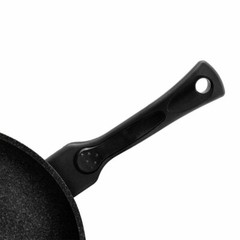 11”W Non-Stick Marble Wok Cooking Frying Gas Stove Burner Cookware Pan Pot