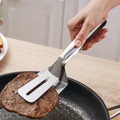Stainless Steel Steak Clamp Food Bread Meat Clip Tongs BBQ Kitchen Cooking Tool
