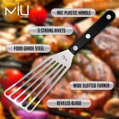 MIU Fish Spatula Stainless Steel Flexible Polished Metal Corrosion Resistant …