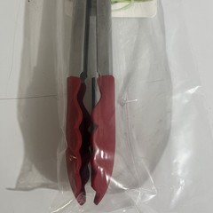 KitchenAid Silicone Tipped Locking Tongs Stainless Steel Heat Resistant Red New