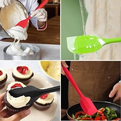 16 PIECES SILICONE SPATULA 8.3 INCH SMALL SPATULAS HEATRESISTANT NONSTICK WITH S