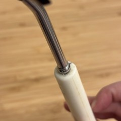 Vintage Ekco-Like Black White Plastic Slotted Spatula Turner Utensil Unbranded