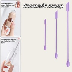 3pcs Reusable Silicone Spatulas, Eco-Friendly Cosmetic Jar Scrapers, Portable f