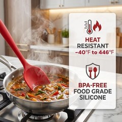 5 Pack Non Stick Silicone Spatula Set Heat Resistant for Baking Cooking Mixing