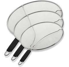 BergKoch 13 Inch Stainless Steel Splatter Screen for Frying Pan