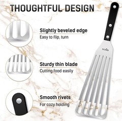 Spatula Stainless Steel Kitchen Utensils for Cooking Turner 13 inch