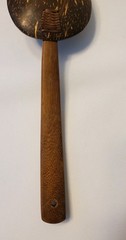 2 Coconut Shell Ladle Spoons Wooden Handle Polished Eco-friendly Biodegradable