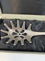 Towle Silver Plated Pasta Serving Fork Spoon Utensil Server In Velvet Box