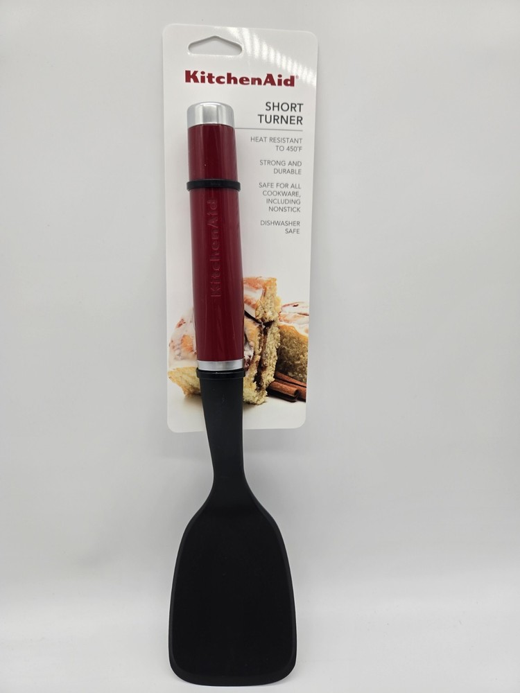 New KitchenAid Tools Empire Red Nylon Short Turner Spatula 12″ Baking Cooking