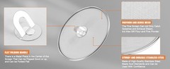 2-Pack Splatter Screens for Frying Pan – Stainless Steel Grease Splatter Guard