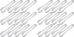 Mini Clear Plastic Tongs 5.5″ x 10″ 12 Count – Sturdy & Reusable – Perfect For