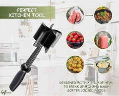Meat Chopper Mix Chop Chef Masher Pampered Spatula Blades Kitchen Mixer Heat Res
