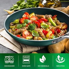 Granite Stone Coated Nonstick Frying Pan – 10 Inch Emerald 10″ Fry Pan, Green