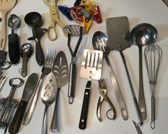 Bundled Lot ~50+ Kitchen Cooking Serving Utensils Tools Gadgets Knives etc.