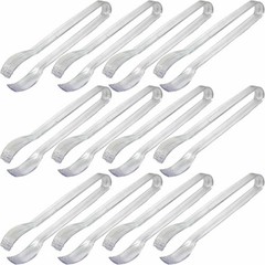 Mini Clear Plastic Tongs 5.5″ x 10″ 12 Count – Sturdy & Reusable – Perfect For