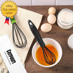 Heat Resistant Non Scratch Whisks Set of 3 Stainless Steel Nonstick Cookware
