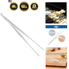 12 Inch Stainless Steel Tongs BBQ Kitchen Cookware Food Serving Utensil