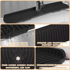 30 Inch Sink Splash Guard Silicone Sink Mat for Kitchen Faucet Bathroom