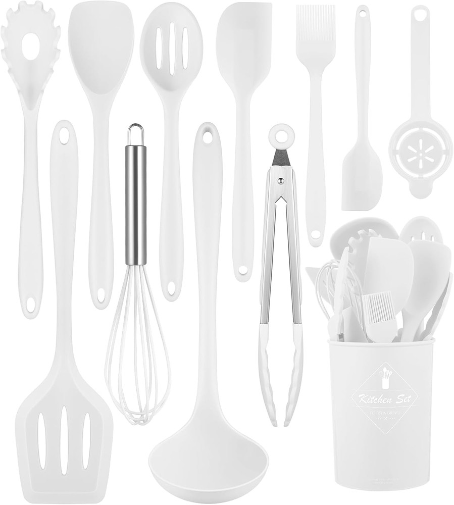 Kitchen Utensils Set-12 Pieces Silicone Cooking Utensils Set (Dishwasher Safe) 3