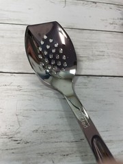 All-Clad Cook & Serve Stainless Steel Slotted Spoon, 9.5 inch, Silver, NEW