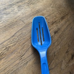 Unbranded Blue Nylon Slotted Cooking Serving Spoon 11 Inch Retro Vintage Kitchen