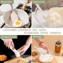 Elegant 15-Piece Kitchen Tool Set – Dishwasher Safe Stainless Steel & Silicone