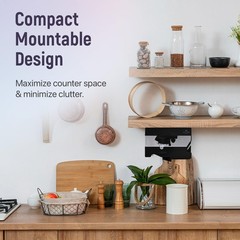 Electric Can Opener – 4 in 1 Under the Cabinet Mounted Medium, Black