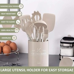 Elegant 15-Piece Kitchen Tool Set – Dishwasher Safe Stainless Steel & Silicone