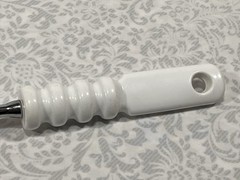Vtg 1970s Prestige Steel Cooking Spatula Frying Pan Slotted Egg Flipper White