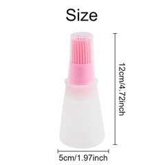 Silicone Oil Bottle Brush BBQ Soft Basting Brush Dispenser Kitchen Cooking Tool