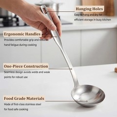 Stainless Steel Cooking Utensils Set, 4 Pieces Kitchen Utensils Set, Heat Res…