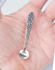Solid 925 Sterling Silver Small Salt Spoon – Elegant Miniature Spoon