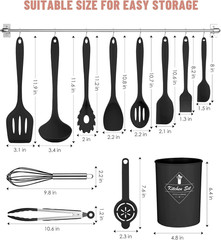 Kitchen Utensils Set-12 Pieces Silicone Cooking Utensils Set Dishwasher Safe 392