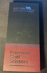 New Out Of box Silver Armadillo Premium Chef Scissors + Silicone Basting Brush