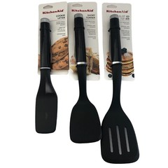 New KitchenAid Set of 3 Black Short Turner Slotted Lilfter Cookie Lifter Brownie