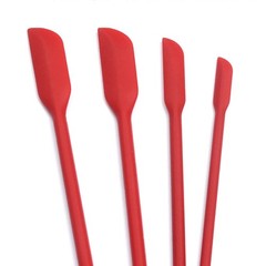 Silicone Spatula Set 4pcs Mini Flexible Scraper Tools for Jar Kitchen Makeup