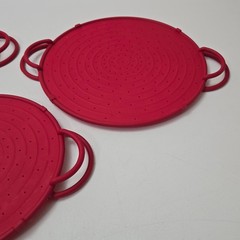 3 Pc Silicone Frying Pan Grease Splatter Guard Heat-Resistant Shield 8″ 10″ 12″