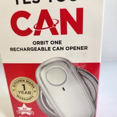 Yes You Can Orbit One Rechargeable Can Opener Hands Free USB-C Silver NIB Sealed