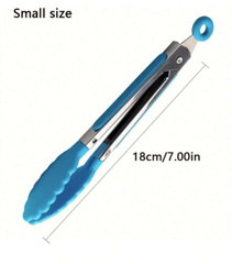 1pc 7-Inch Small Kitchen Tongs – Heat Resistant Nylon Tips – NEW