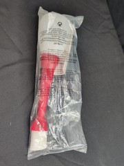 Pampered Chef BBQ BASTING Bottle & Brush #2704 Barbecue Silicone RED 12 In GRILL