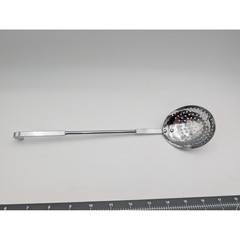 Alfra Skimmer Spoon Silver Stainless Steel Long Hook Handle Italy Vintage