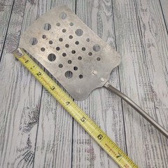Vintage Chief Slotted Holes Long Spatula Red Wood Handle Farmhouse Rustic Turner