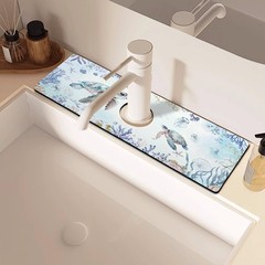 Sink Faucet Absorbing Mat, 2 Pack Drying Mat Around Faucet Sink Splash Guard …